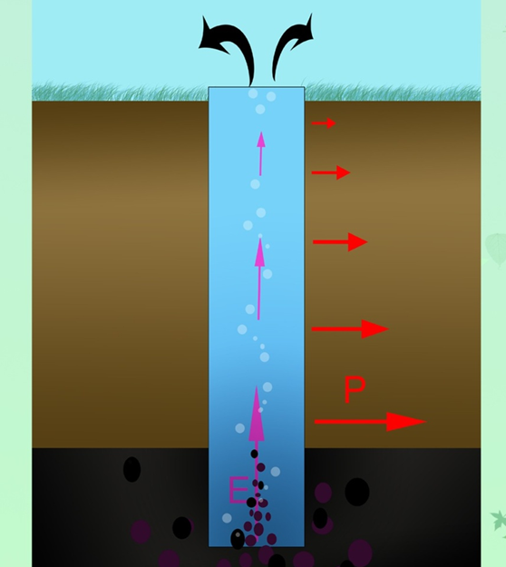 Рис. 6. Схема пьезоэлектрического бионасоса для выкачивания тяжелой нефти из скважин. 